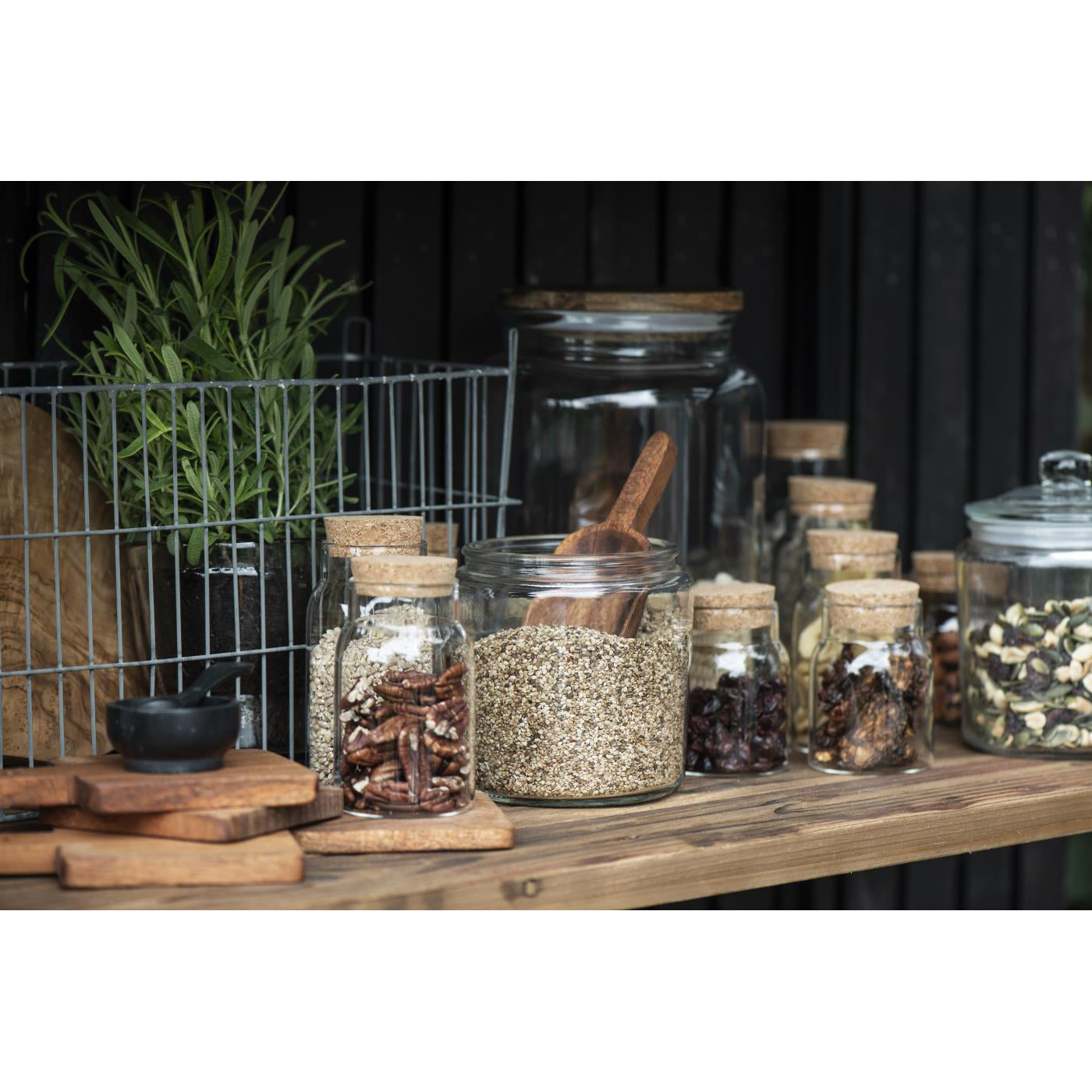 Recipiente Vidrio Tapa Corcho 210 ml