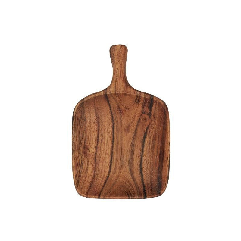 Bandeja aperitivo de madera de Acacia 8x12 cm con mango