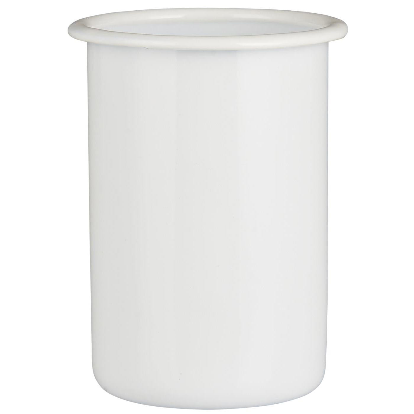 Vaso Esmaltado Blanco H: 12 cm