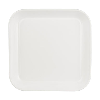 Bandeja Enlozada Cuadrada Blanca  W: 30 L: 30 cm