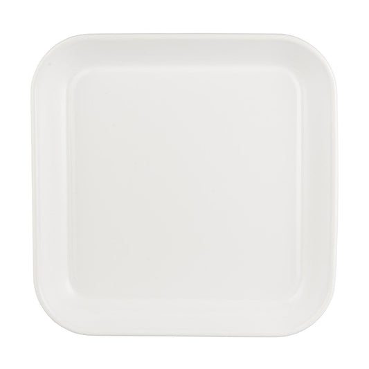 Bandeja Enlozada Cuadrada Blanca  W: 30 L: 30 cm