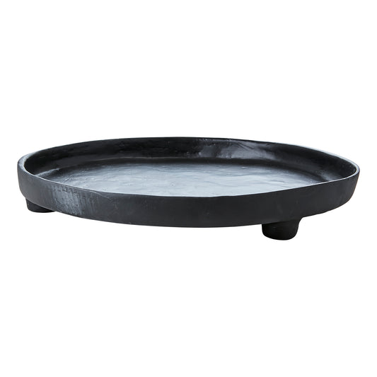 Bandeja ATHENA Redonda Negra Ø47xH7 cm