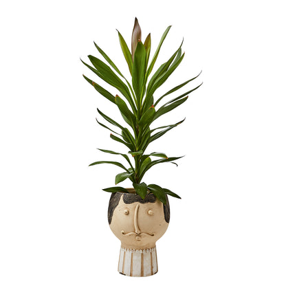 Maceta CAMILLE M, Beige/Negro, L