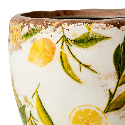 Maceta LEMONA, Blanco/verde/amarillo, XS