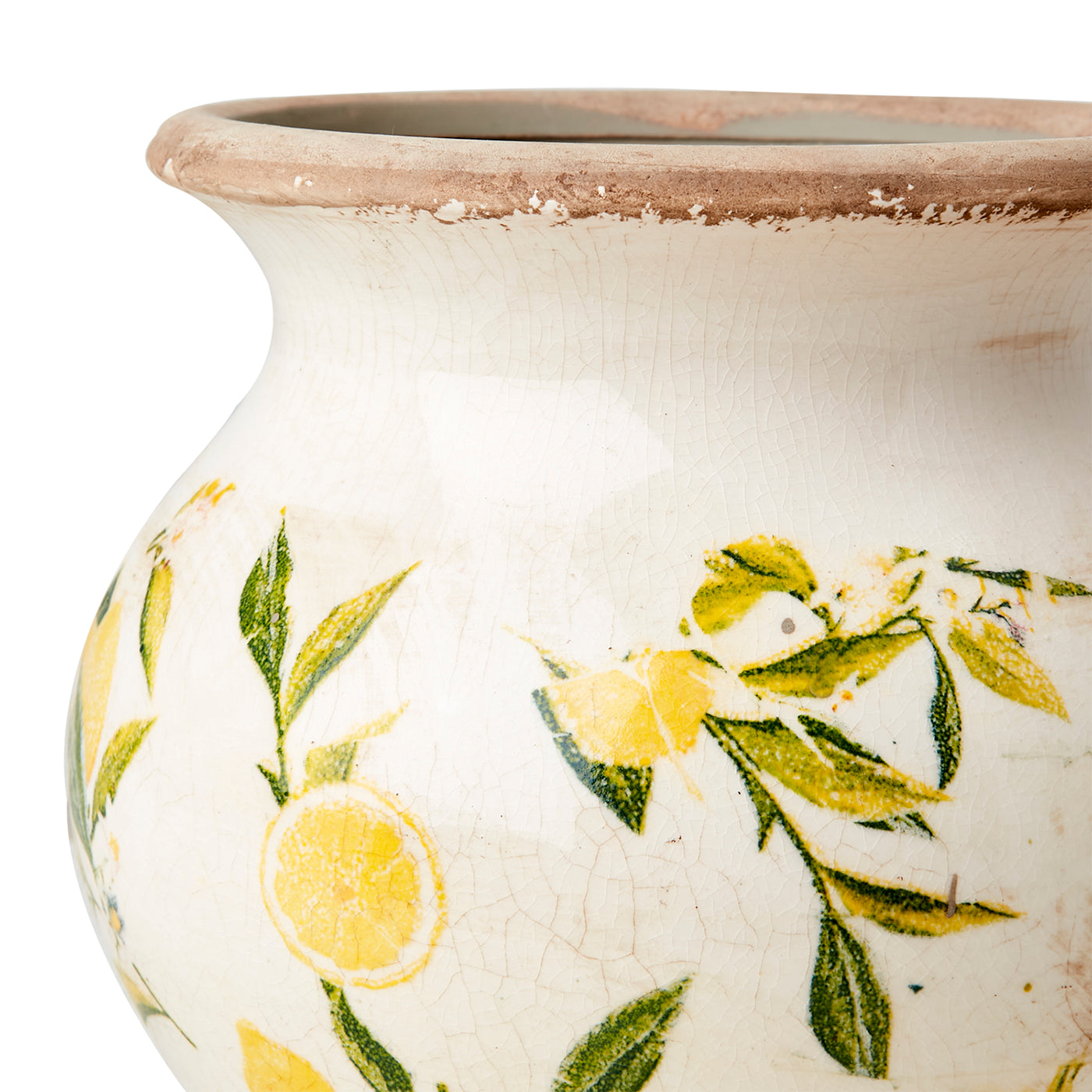 Macetero-Florero LEMONA Blanco/Verde/Amarillo, S Ø10/17xH16 cm