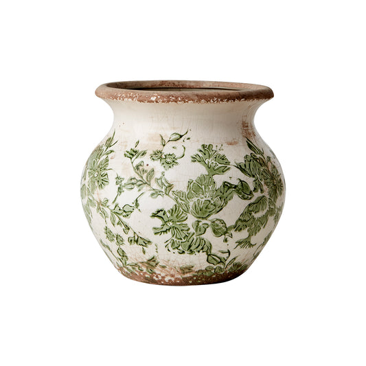 Florero VICTORIA Blanco/Verde, S H:16 cm