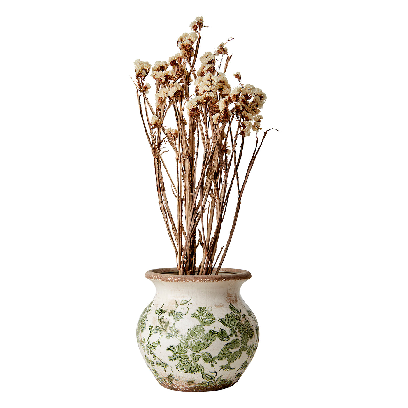 Florero VICTORIA Blanco/Verde, S H:16 cm