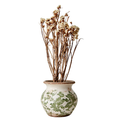 Florero VICTORIA Blanco/Verde, S H:16 cm