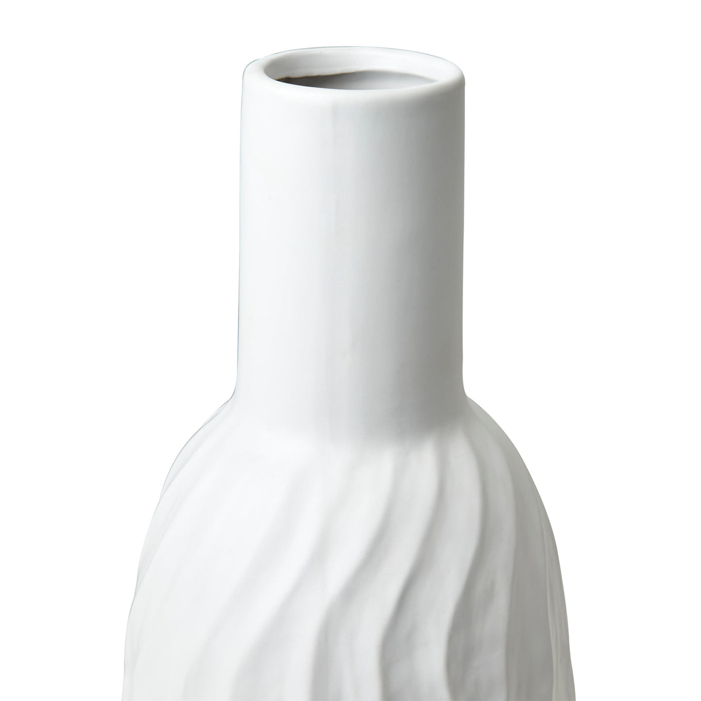 Florero COCOS L, Blanco, Ø9/14xH38 cm