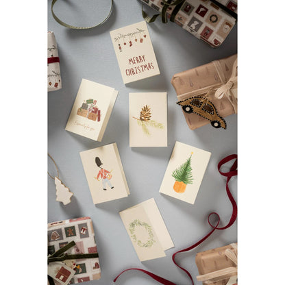 Tarjeta Navidad Doble Surtido, W: 7,3 H: 10,5 cm