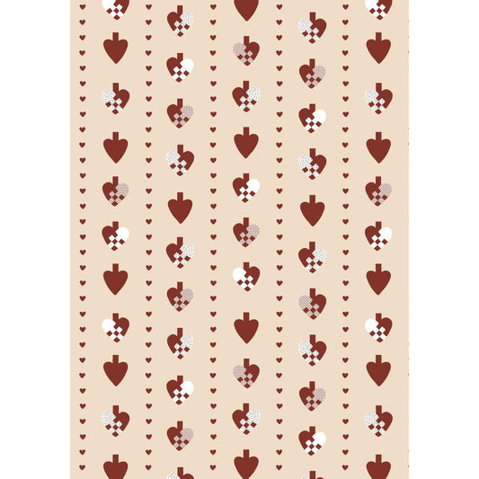 Papel Regalo Corazones Rollo 5 mt