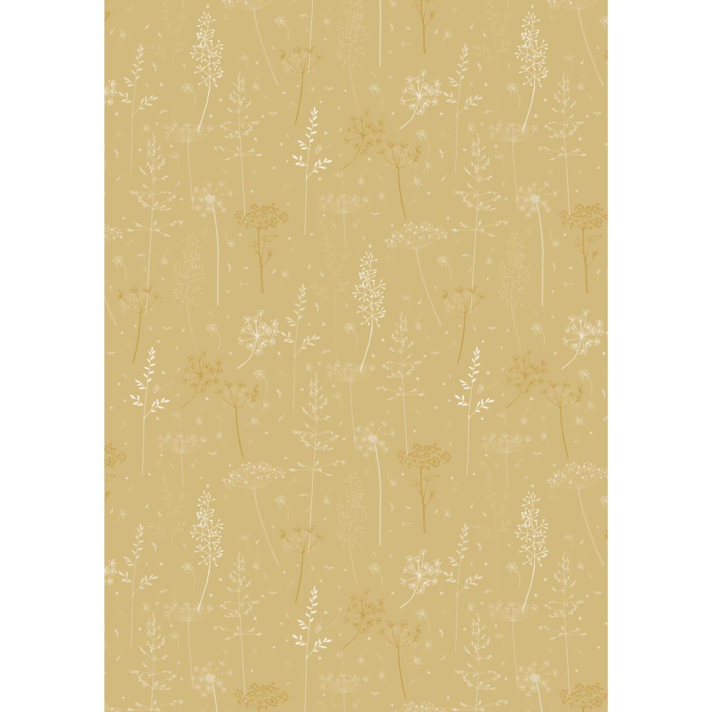 Papel de regalo Diseño Mustard Grass y Umbelas Rollo 5 mt