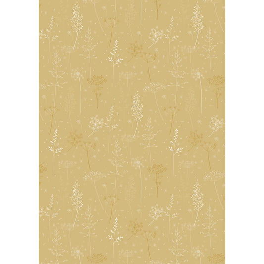 Papel de regalo Diseño Mustard Grass y Umbelas Rollo 5 mt
