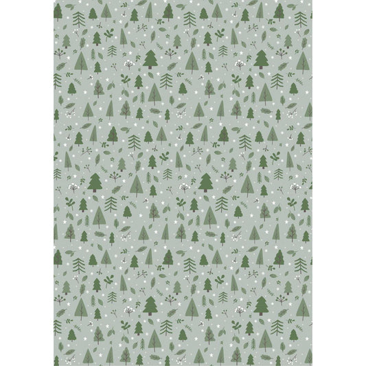 Papel Regalo Green Christmas Rollo 5 mt