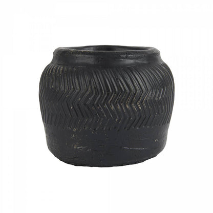 Pot Cesar Negra Medium Handmade H: 12,5 Ø: 13,5 cm