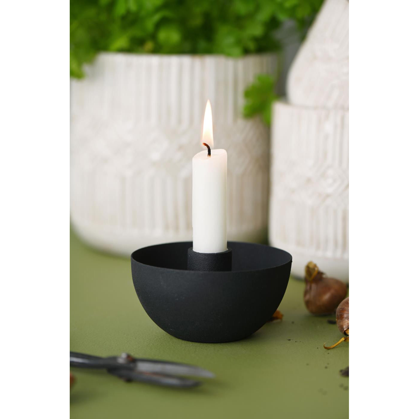 Candelabro Bowl-Shaped Negro