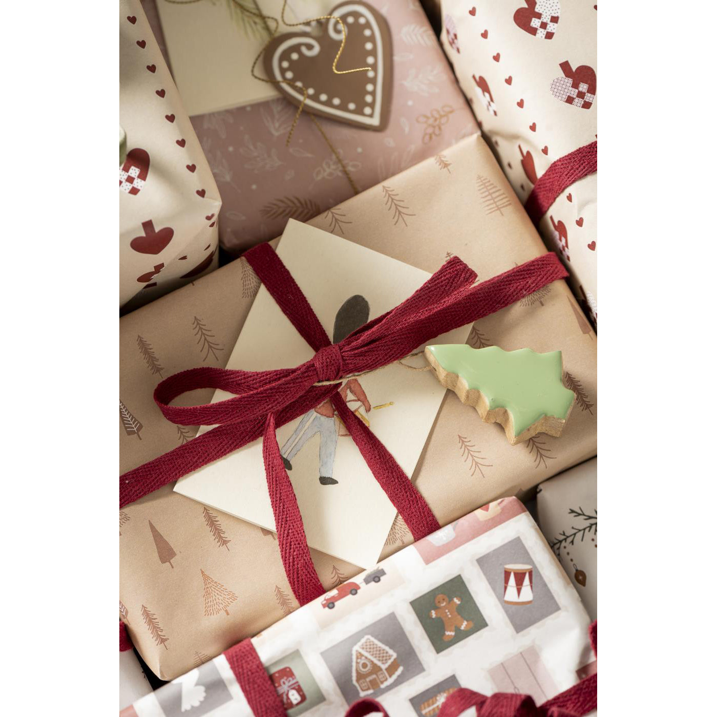 Cinta Algodón en Rodete Burdeo L: 5m