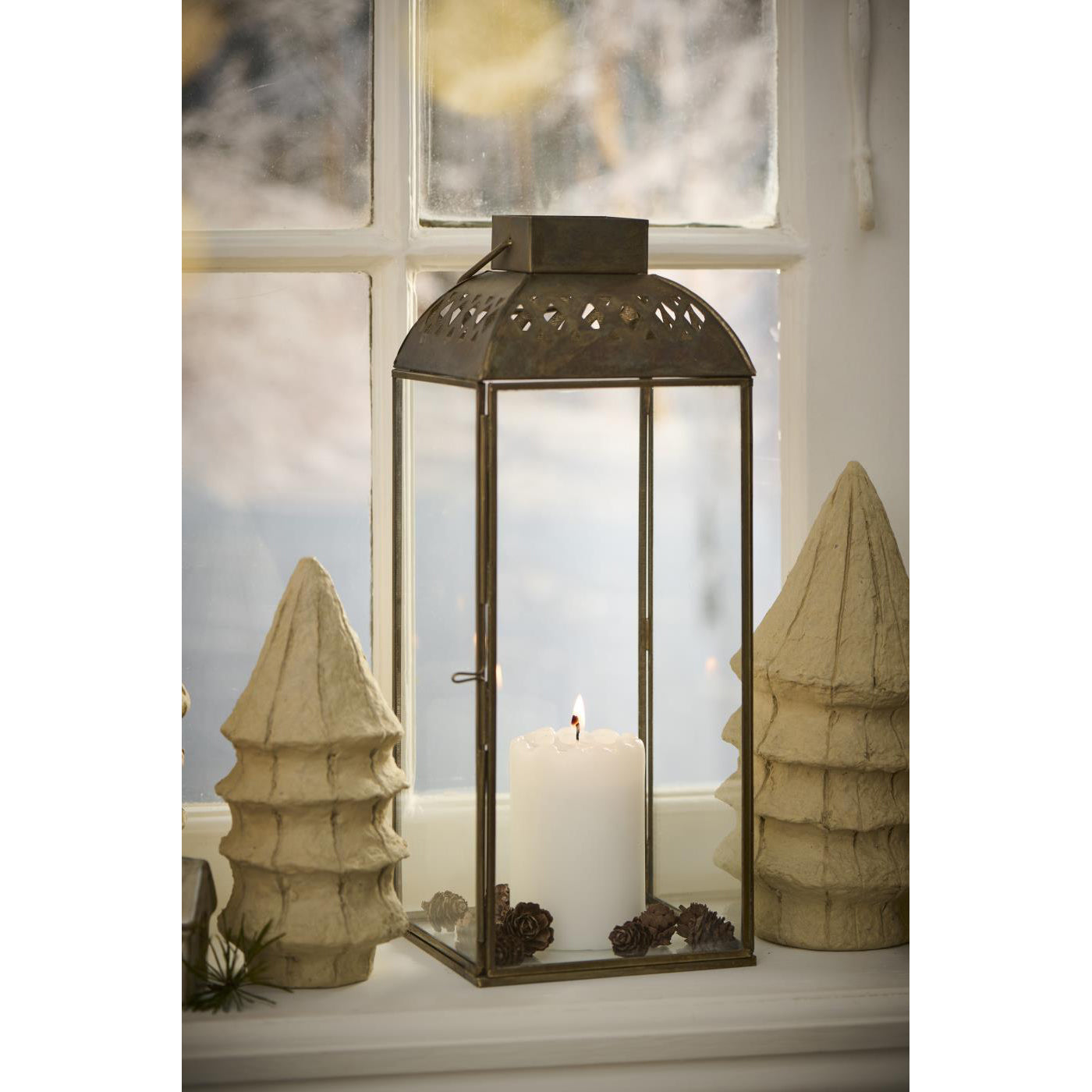 Árbol Navideño Artístico Papel Mâché Medium, H: 18 cm