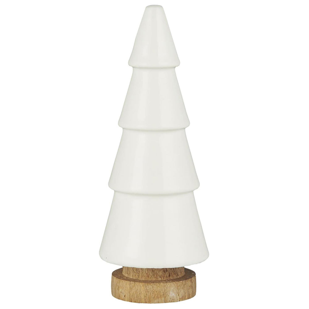 Árbol de Navidad Blanco H: 17 cm