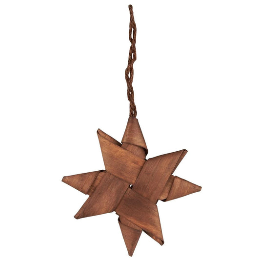Estrella Trenzada Colgante de Madera Small