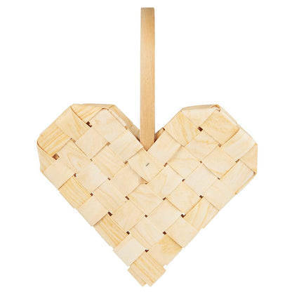 Corazón Trenzado de Madera Doble