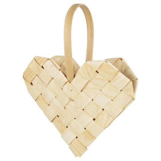 Corazón Trenzado de Madera Doble