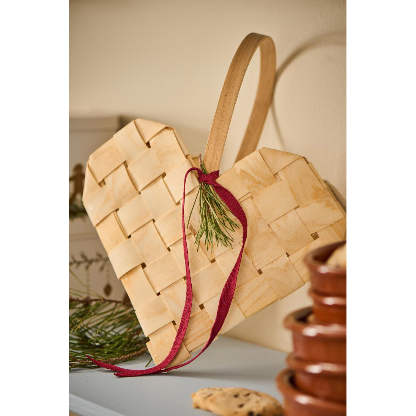 Corazón Trenzado de Madera Doble