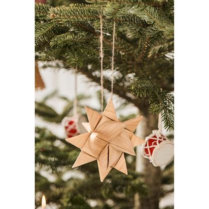Estrella Colgante Trenzada de Madera Small 