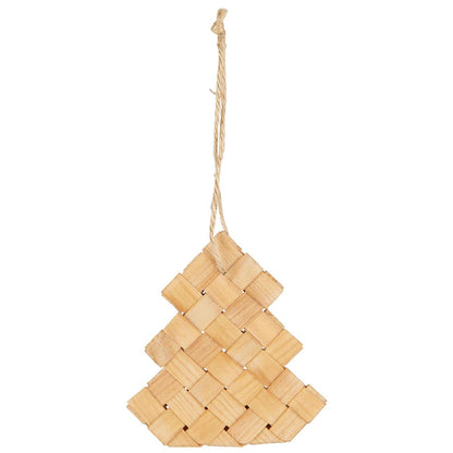 Arbol Navideño Colgante Trenzado de Madera Small 