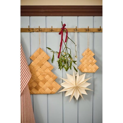 Arbol Navideño Colgante Trenzado de Madera Large