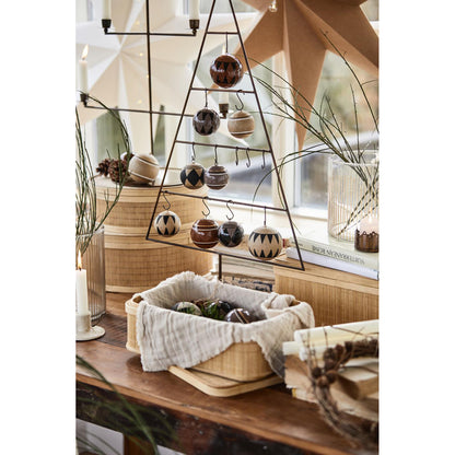 Adorno Papel Maché Café H: 7 Ø: 7 cm