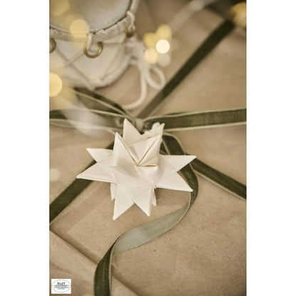 Estrella Colgante Trenzada de Papel Blanco Small