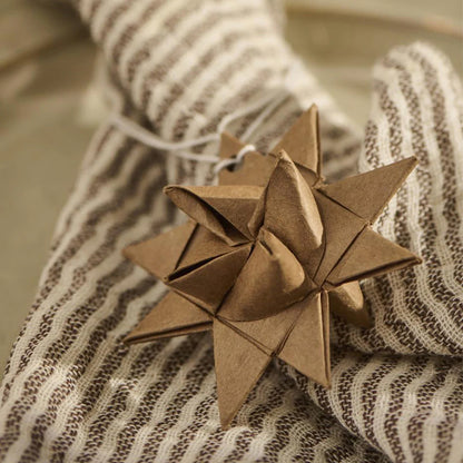 Estrella Colgante Trenzada de Papel Natural Small