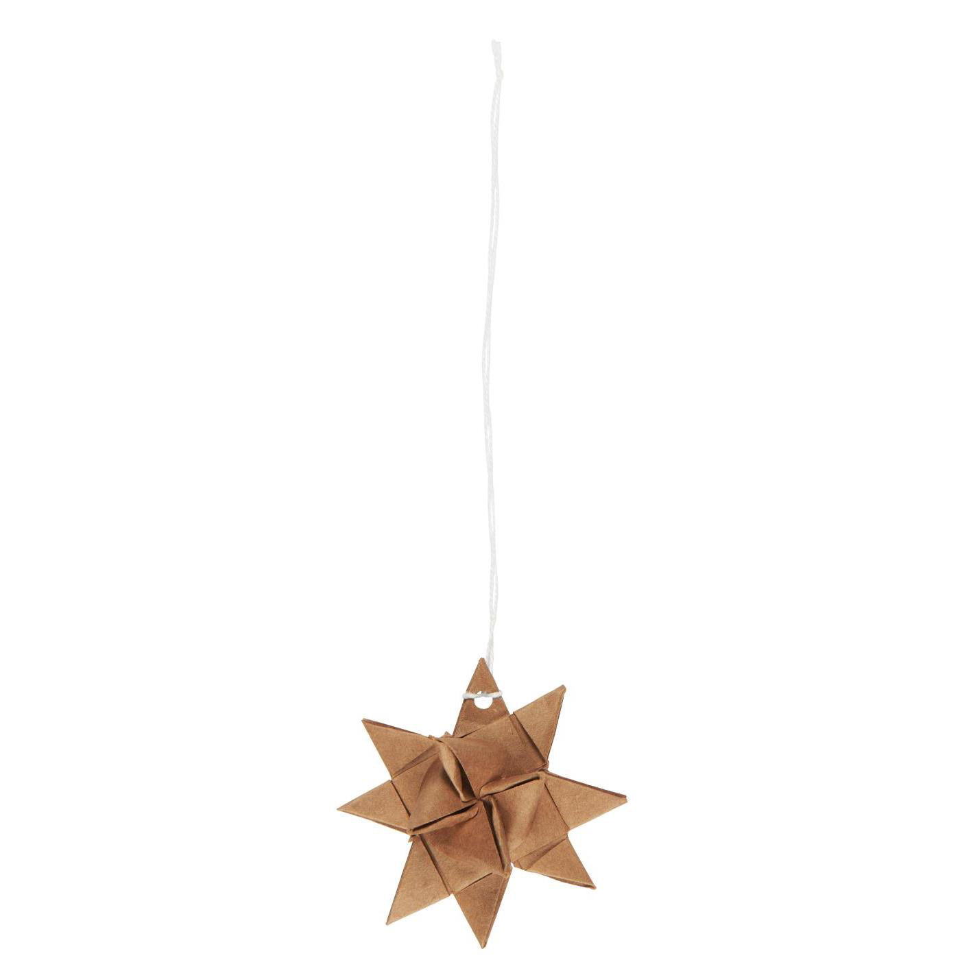 Estrella Colgante Trenzada de Papel Natural Small