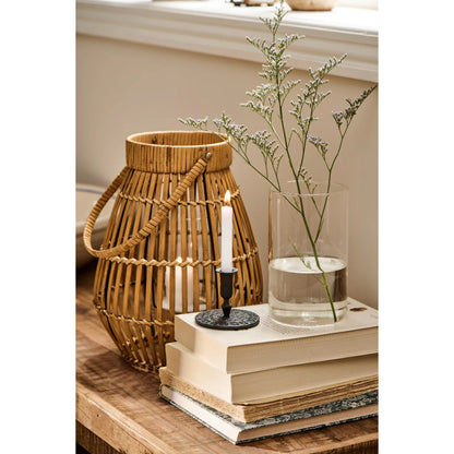 Portavela de Metal Negro H: 7 Ø: 7,7 cm