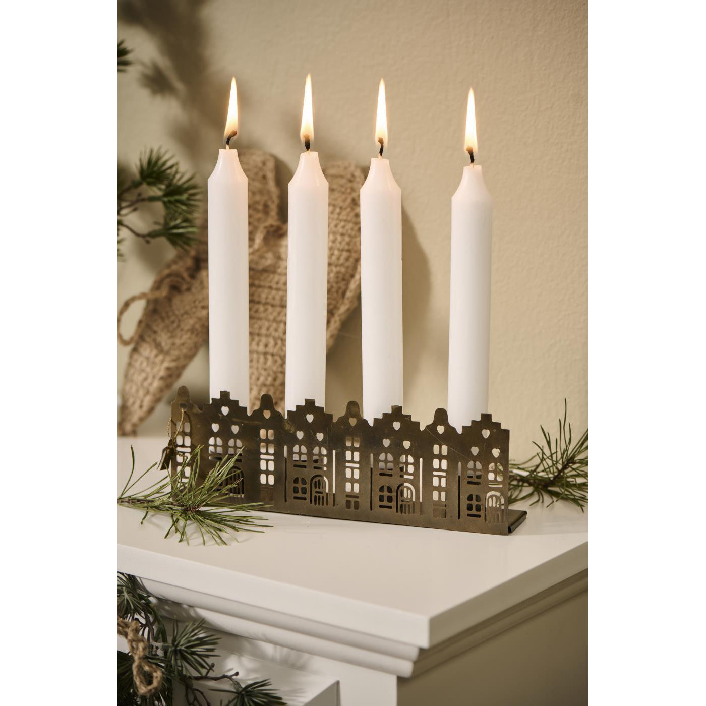 Candelabro Cuádruple Café Fachada de Casas