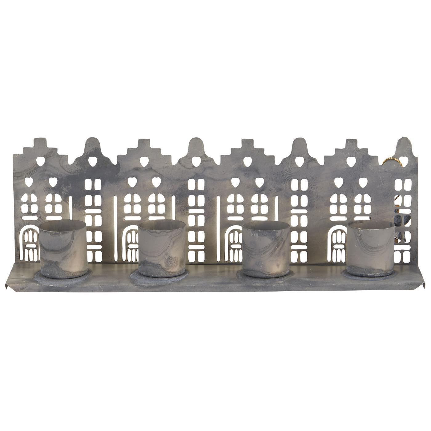 Candelabro Cuádruple Gris Fachada de Casas