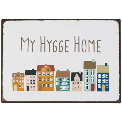 Letrero Metal: My Hygge Home L: 20 cm