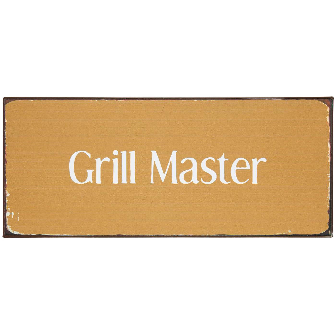 Letrero Metal: Grill Master. H: 13 L: 30,5 cm
