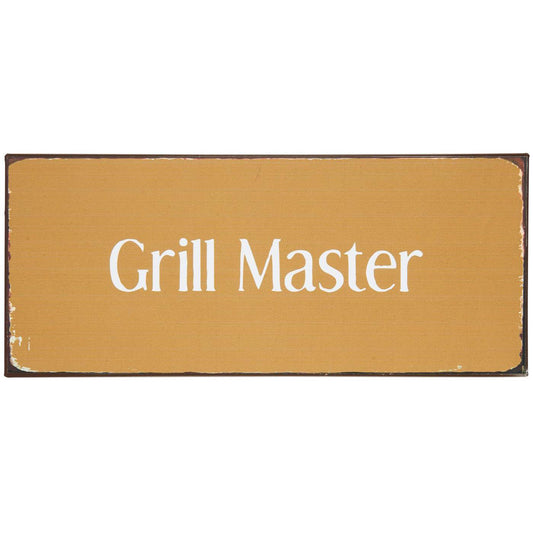 Letrero Metal: Grill Master. H: 13 L: 30,5 cm