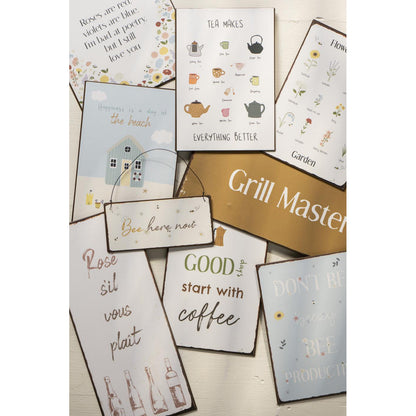 Letrero Metal: Flowers in my Garden L: 14 cm