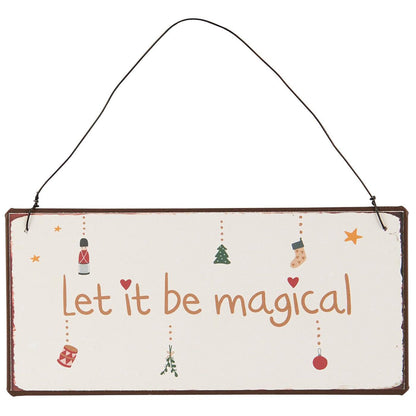 Letrero de Metal Let it be Magical, H: 7 L: 15 cm 
