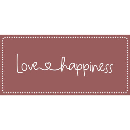 Letrero Metal: Love Happiness L: 15 cm