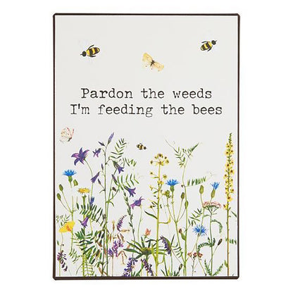 Letrero Metal: Pardon the Weeds
