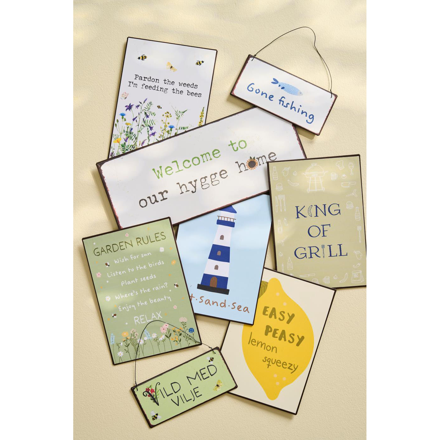 Letrero Metal: Gone Fishing L: 15 cm