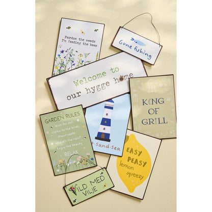 Letrero Metal: Gone Fishing L: 15 cm