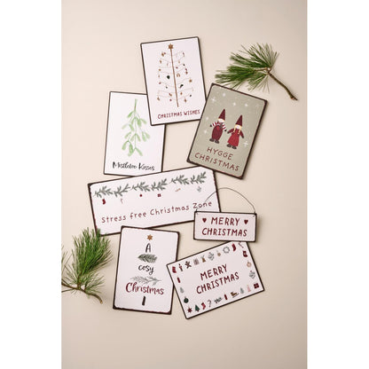 Letrero Merry Christmas H: 14 L: 20 cm