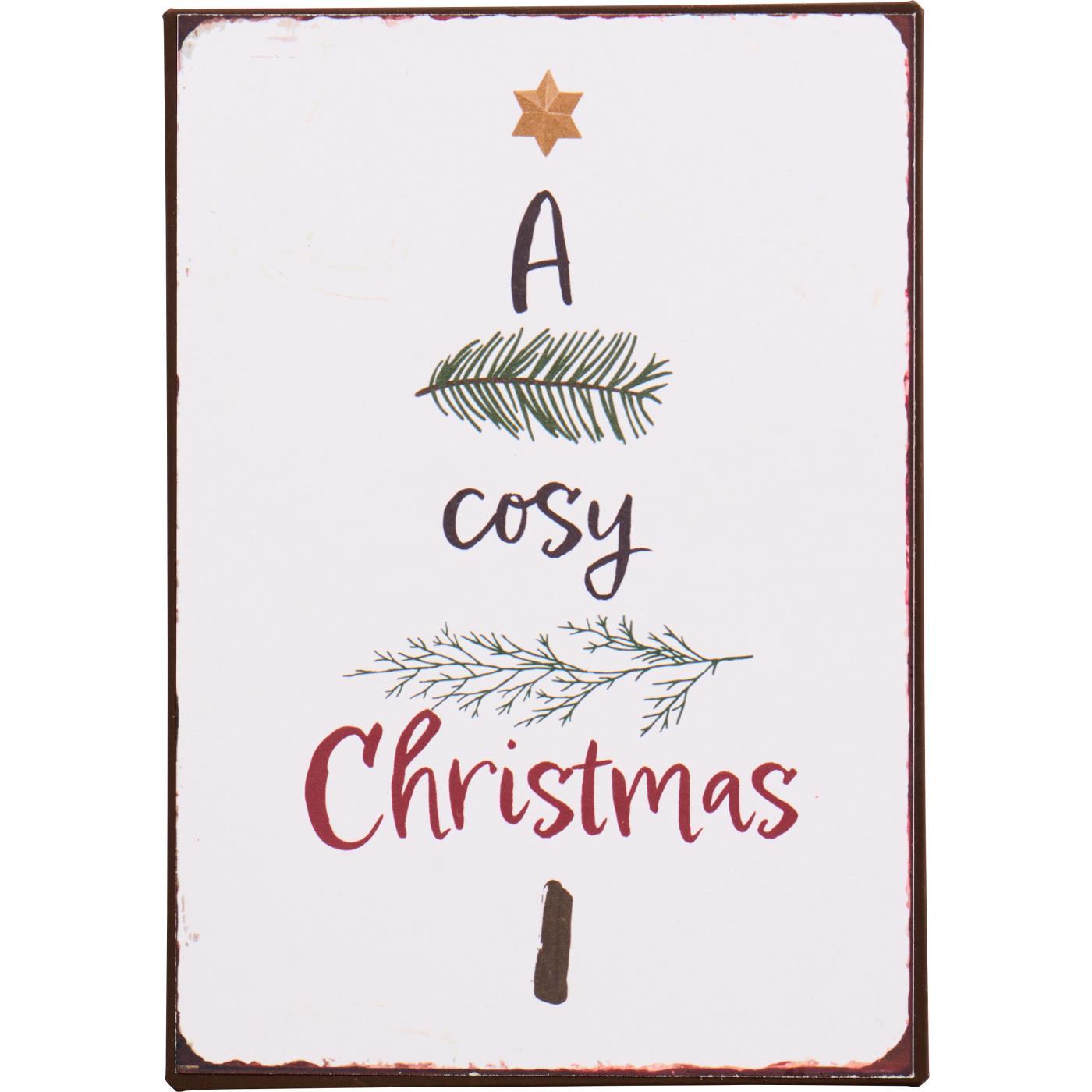 Letrero A Cosy Christmas H: 14 L: 20 cm