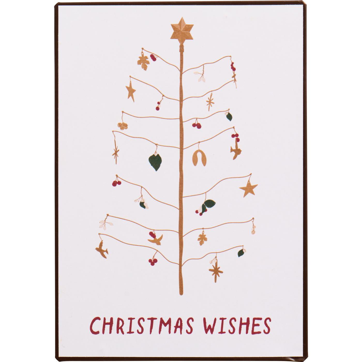 Letrero Christmas Wishes H: 20 L: 14 cm