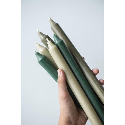 Vela Dinner Verde Oscuro H: 29 cm